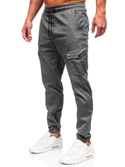 Men's Casual Pocket Joggers Waist Drawstring Outdoor Pants