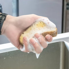 2pcs Cartoon Bread Double-sided Cleaning Sponge Strong Water Absorption