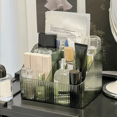 1pc PET Storage Box Desk Pen Holder Stationery Cosmetics Display Rack