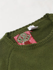 Y2K Mushroom Print Bell Sleeve Crop Sweater
