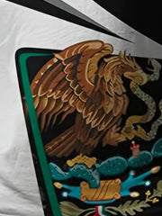 MEXICO Eagle And Snake Pattern Short Sleeve Shirt