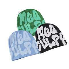 Hip Hop Graffiti Letter Knit Hat Street Wear Beanie