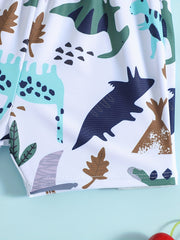 Dinosaur Print Swim Shorts for Boys - Summer Fun