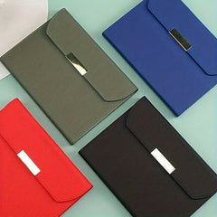 Soft Leather A5 Minimalist Notebook, Magnetic Buckle, Various Colors