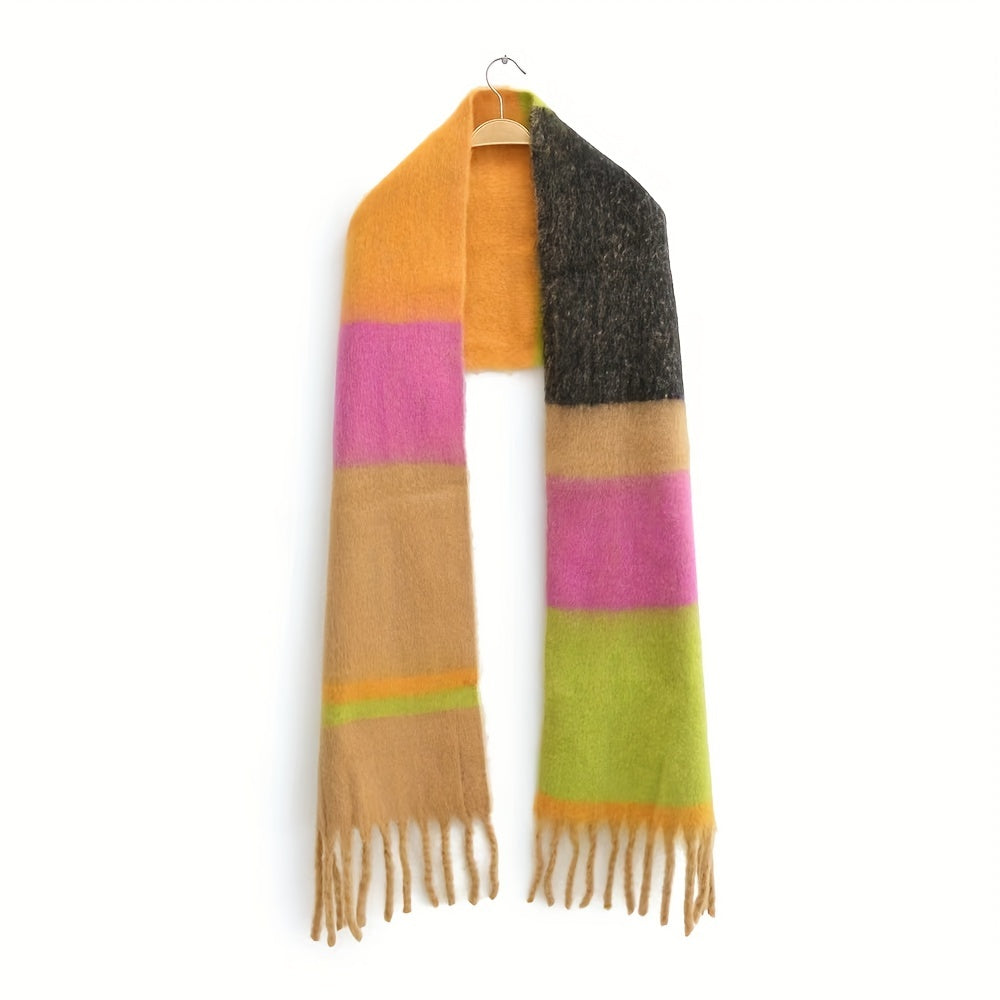 Soft Tassel Scarf Warm Shawl for Autumn & Winter