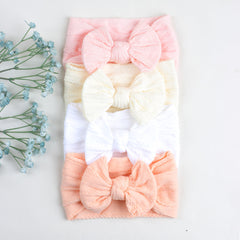 4 Piece Baby Headbands Set Bow Elastic for Newborn & Infants