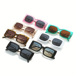 Square Jelly Sunglasses Casual Gradient Glasses UV400