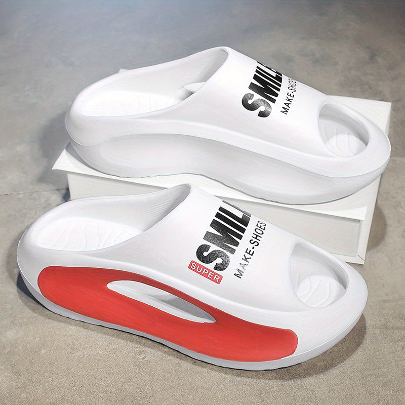 Men's Non Slip Platform Slides Soft Sole Cloud Slides Indoor Outdoor
