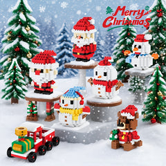 14pcs Christmas Building Block Set for Home Decor & Gifting