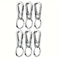 6pcs Metal Clip Keyring Car Keychain Hook for Outdoor Camping Hiking