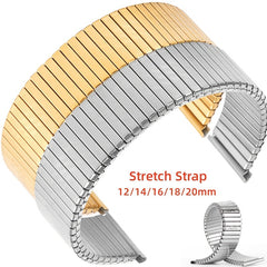 Metal Elastic Watch Strap 12mm 14mm 16mm 18mm 20mm Stretch Expansion