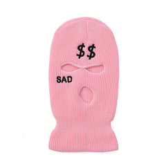 Embroidered Ski Mask for Outdoor Skiing and Walking