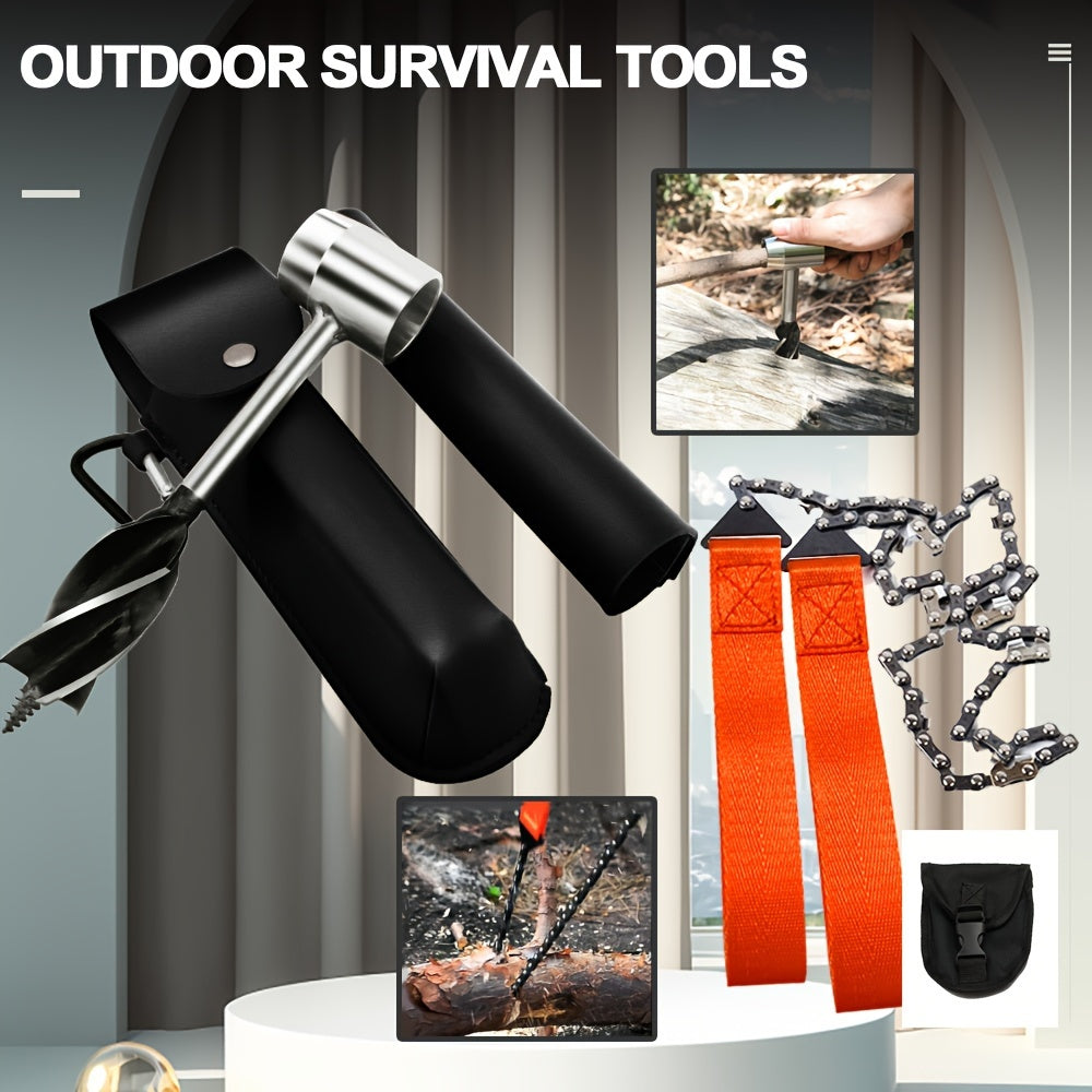 Outdoor Survival Equipment Set with Drill and Scroll Saw