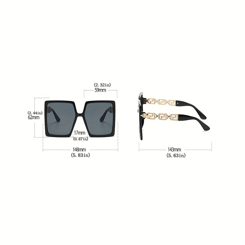 Men's Oversized Square Sunglasses UV400 Protection