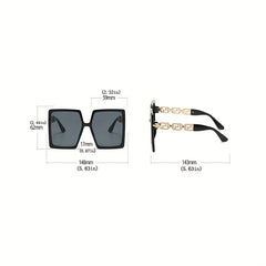 Men's Oversized Square Sunglasses UV400 Protection