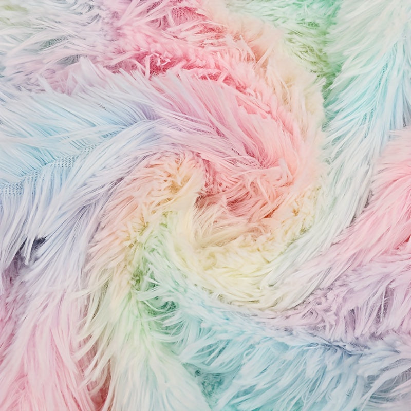 Colorful Plush Rainbow PV Velvet Tie-dye Fur Toy