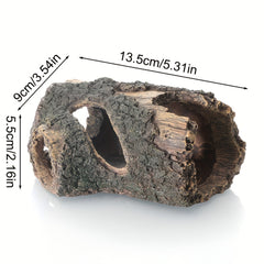 Hollow Tree Trunk Aquarium Ornament Hideout Decor for Betta