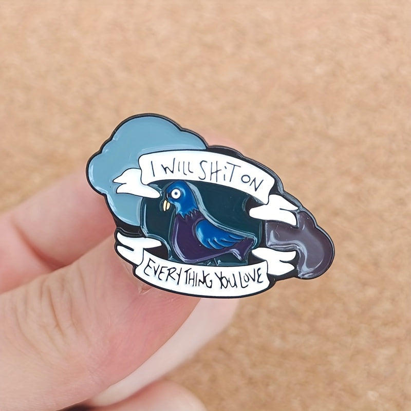 Bird Metal Brooch Animals Pin Backpack Jacket Accessories For Men