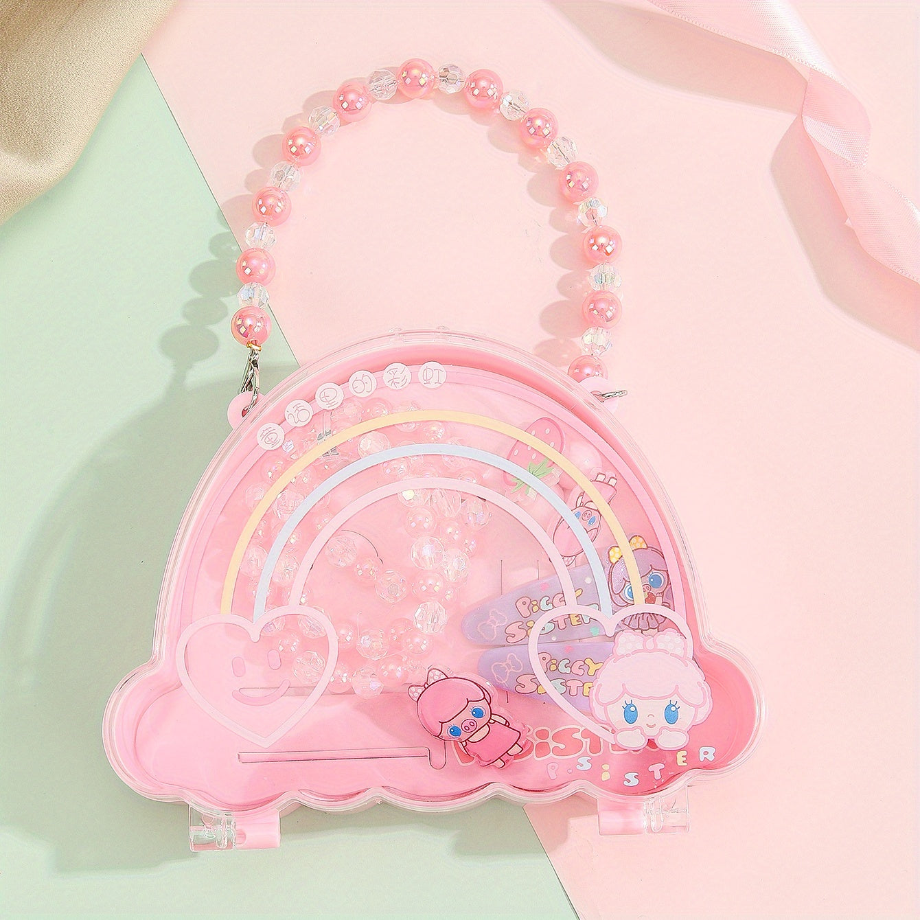Kids Seashell Hair Clip Jewelry Set with Tote Bag
