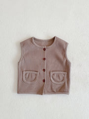 Toddler Knit Sweater Vest Sleeveless Cardigan Top