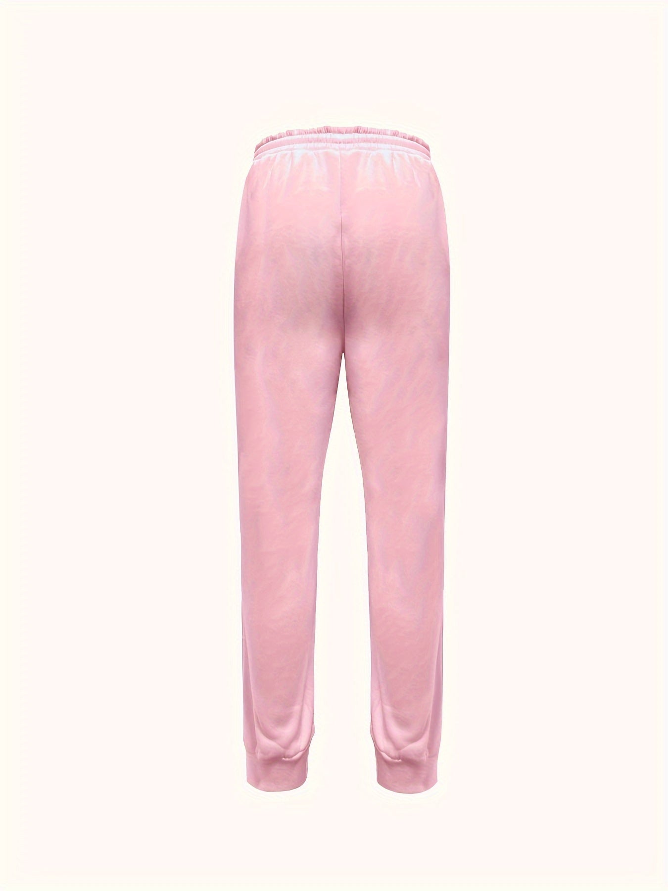 Solid Hoodie & Joggers Set Drawstring Long Sleeve Outfits
