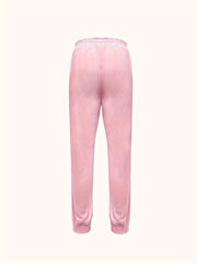 Solid Hoodie & Joggers Set Drawstring Long Sleeve Outfits