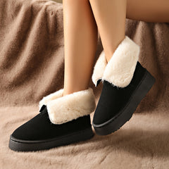 Women's Thermal Snow Boots Faux Fur Lined Platform Ankle Boots