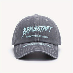 Vintage Letter Embroidery Baseball Cap Washed Distressed Dad Hats
