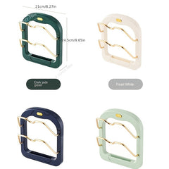 Wall Mounted Pot Cover Rack Kitchen Storage Multifunctional Organizer
