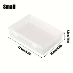 Transparent Plastic Storage Box with Lockable Lid Stackable Organizer