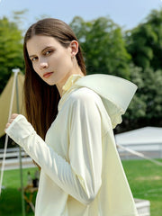 Women's Sun Protection Jacket with Hooded Mask