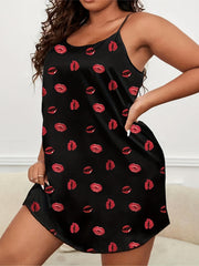 Women's Plus Kiss Print Nightdress Cami