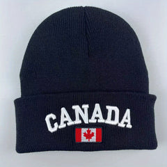 Canada 3D Embroidered Knit Hat Acrylic Woolen Hat