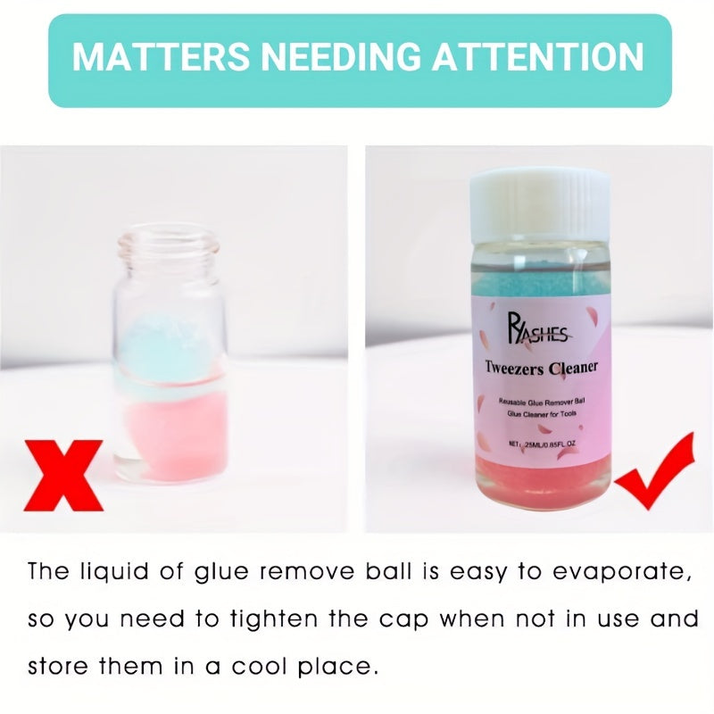 Eyelash Glue Cleaner Tool - Tweezers Cleaner Glue Remover