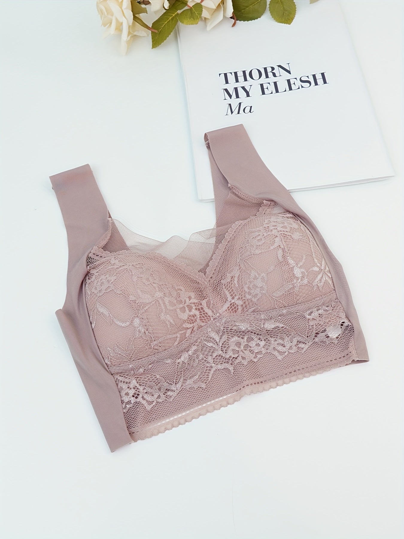 Lace Wireless Bra Breathable Full Coverage Women's Lingerie
