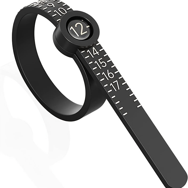 Plastic Ring Sizer Finger Gauge Tester Magnified Glass Jewellery Measure Tool