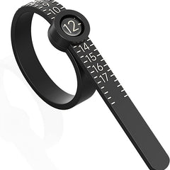 Plastic Ring Sizer Finger Gauge Tester Magnified Glass Jewellery Measure Tool