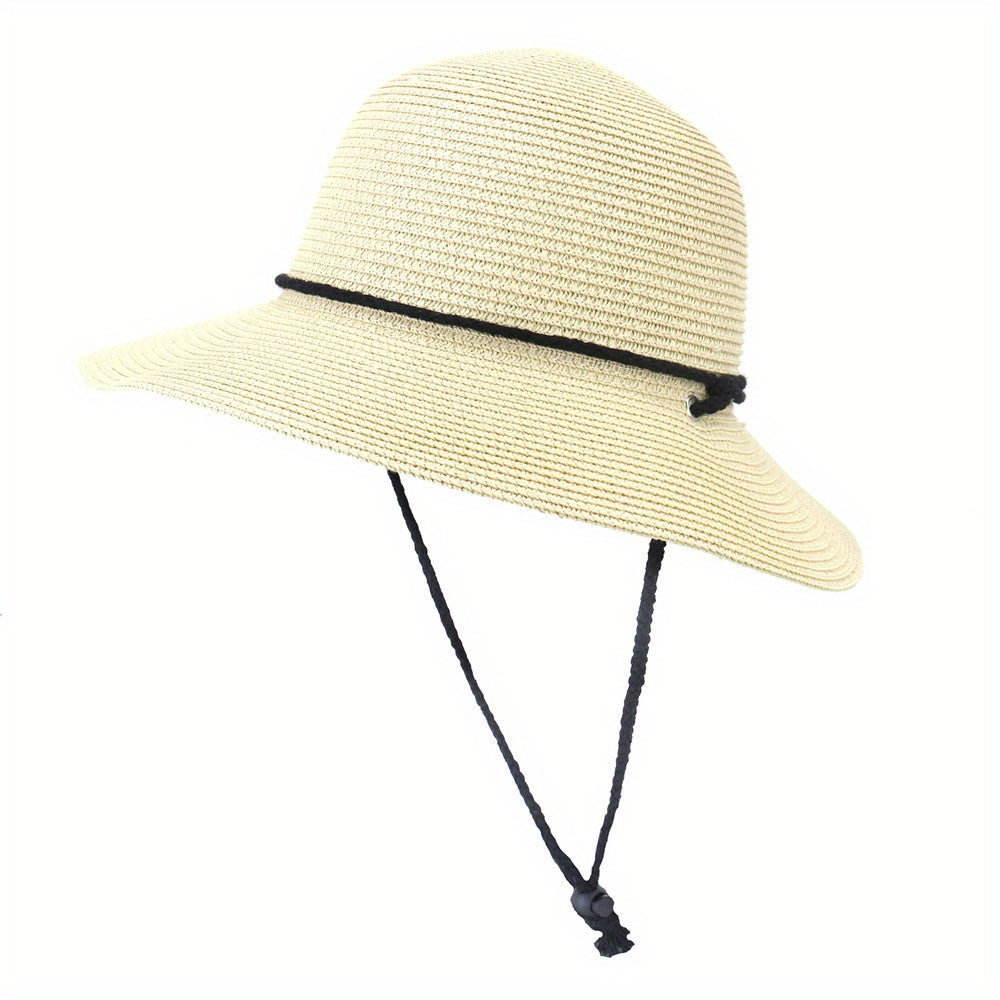 Women's Straw Sun Hat Wide Brim UV Protection