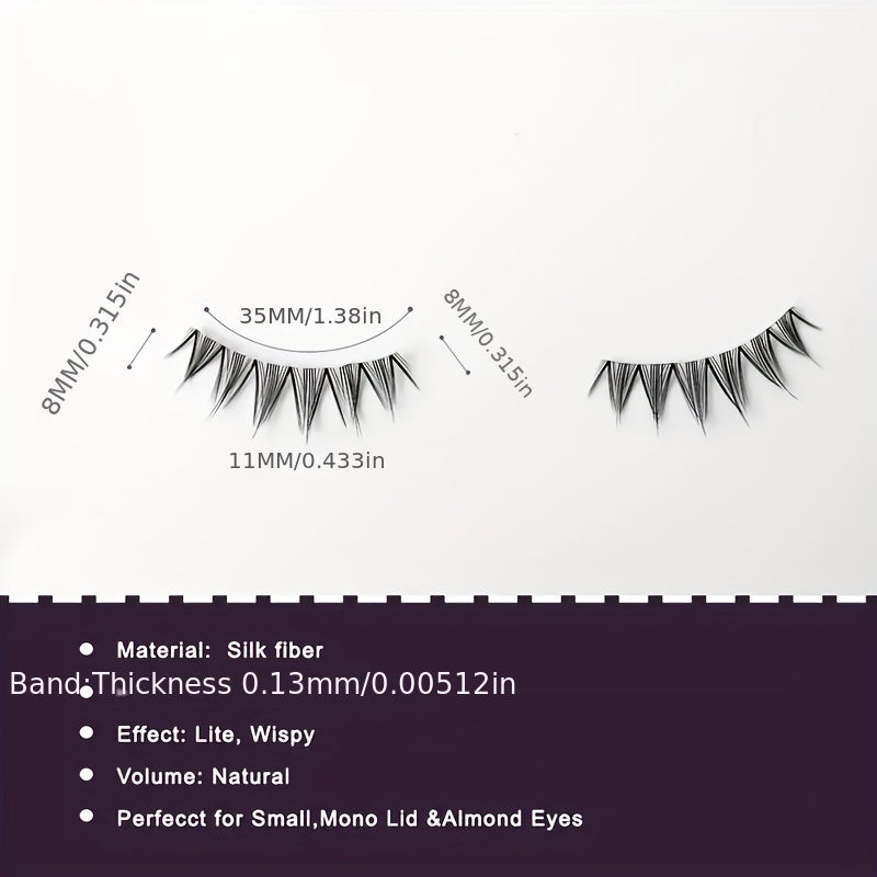 Wispy Manga False Eyelashes Natural Look Short Style TS13