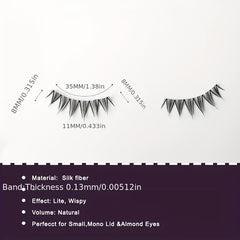 Wispy Manga False Eyelashes Natural Look Short Style TS13