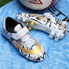 Youth Spiked Football Boots, Hook & Loop Fastener, Anti-Skid, Breathable