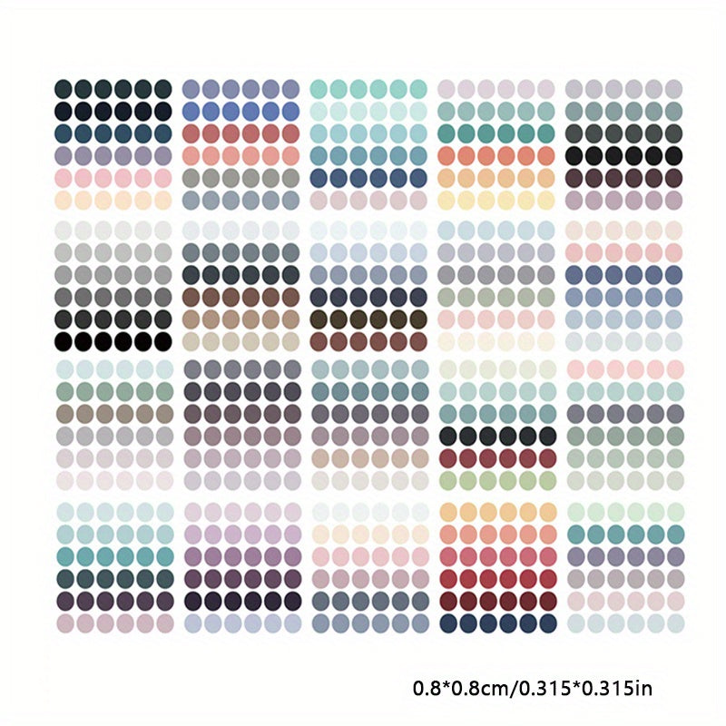 400pcs Cartoon Dot Stickers Polka Dot Stickers For Planners Journaling