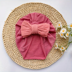 Soft Elastic Bowknot Turban for Baby Girls