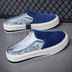 Men's Slip On Loafers Fisherman's Shoes Breathable Lightweight Canvas Shoes