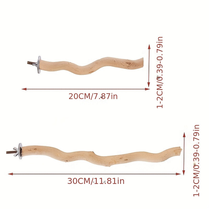 Wooden Bird Station Pole for Parrot Cockatiel Budgerigar