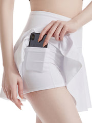 High Waist Tennis Skirt with Pockets for Yoga Golf Fitness
