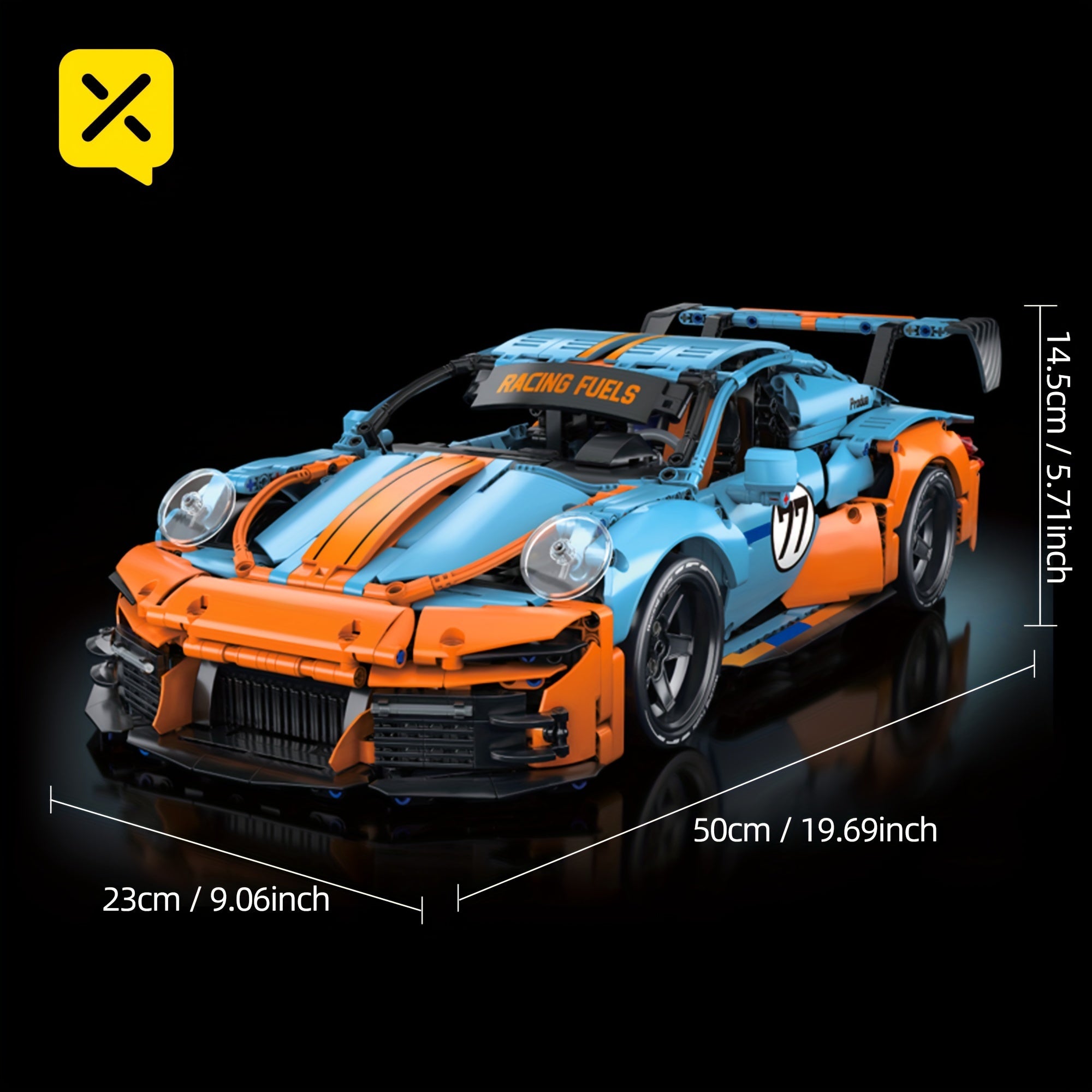 10 Sports Car Building Block Model Easy Assembly Operate Gift Birthday Christm