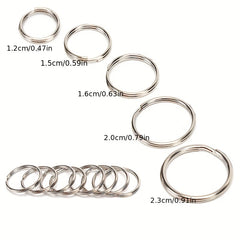 100pcs Metal Key Rings Split Rings Hoop Keychain For DIY Jewelry Keyrings