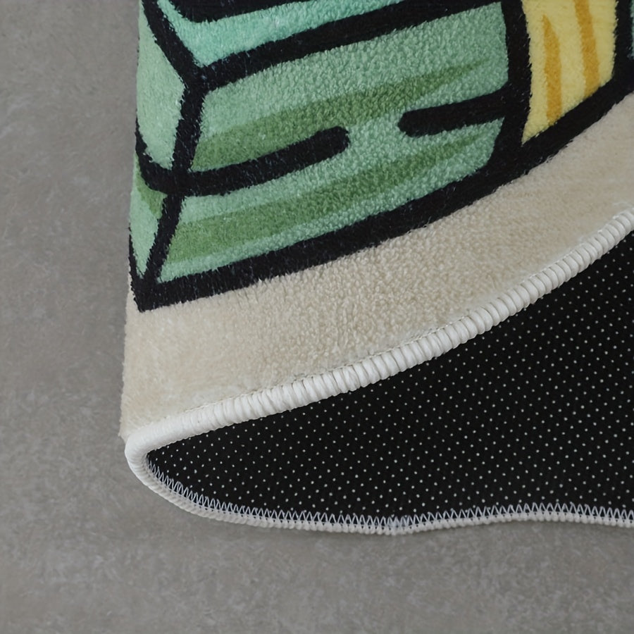 Fluffy Cartoon Money Carpet Bedroom Wool Mat Entrance Anti-slip