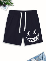 Men's Stretch Waist Drawstring Shorts for Summer Beach
